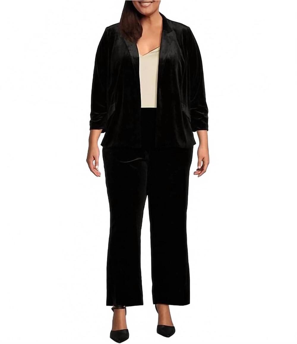 NEW SKIES ARE BLUE velvet wide leg pants in black